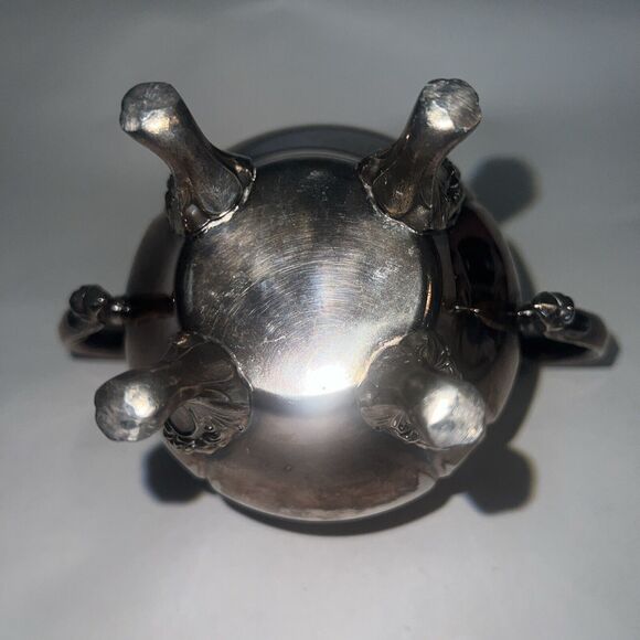 Vintage Sugar Bowl Silver Plate Unmarked - Picture 10 of 13